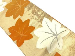 アンティーク　紅葉模様織出し袋帯（材料）